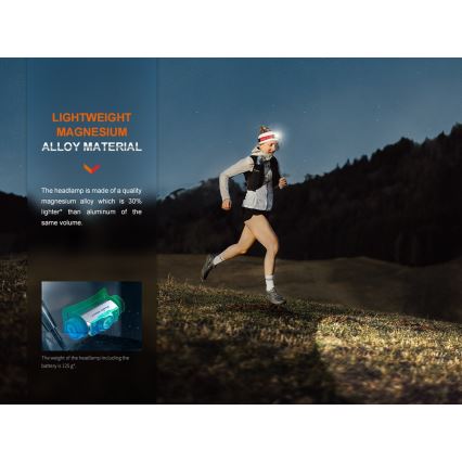 Fenix HM62TMGM - LED Zatemnitvena polnilna naglavna svetilka LED/USB IP68 1200 sijajni 280 h 3400 mAh
