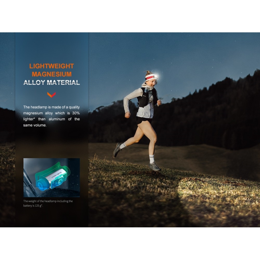 Fenix HM62TMGM - LED Zatemnitvena polnilna naglavna svetilka LED/USB IP68 1200 sijajni 280 h 3400 mAh
