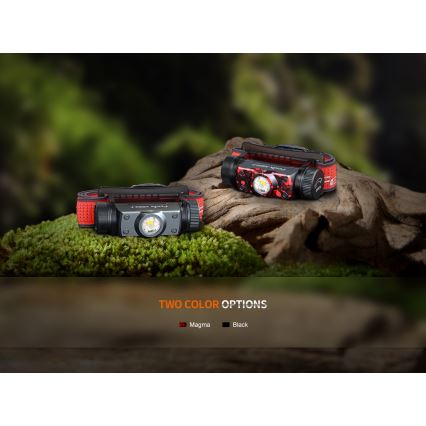 Fenix HM62TMGM - LED Zatemnitvena polnilna naglavna svetilka LED/USB IP68 1200 sijajni 280 h 3400 mAh