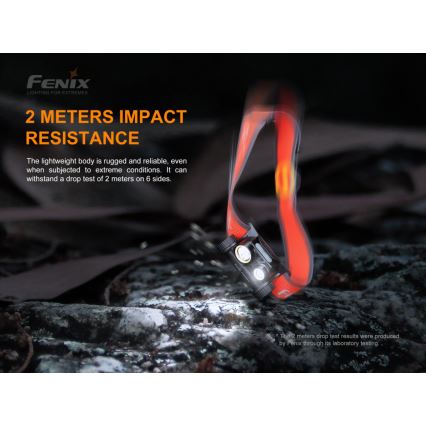 Fenix HM65RTRAIL - Polnilna LED naglavna svetilka 2xLED/2xCR123A IP68 1500 lm 300 ur