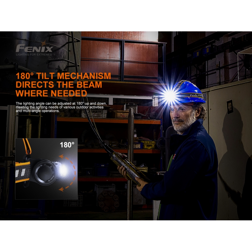 Fenix HM70R - LED Polnilna naglavna svetilka 4xLED/1x21700 IP68 1600 sijajni 800 h 5000 mAh
