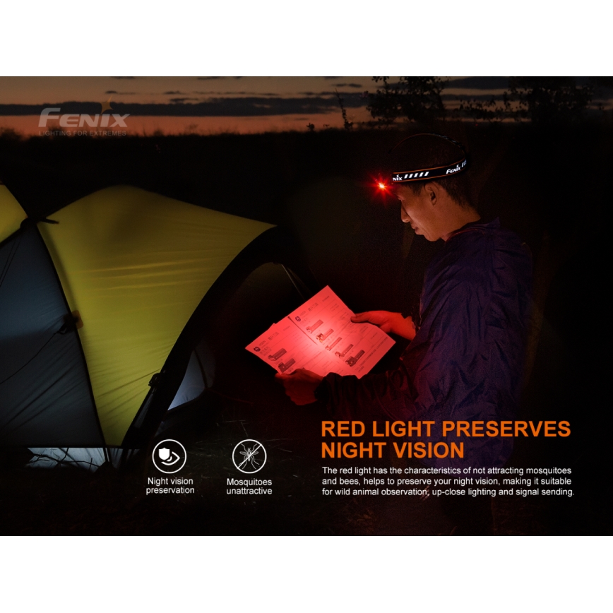 Fenix HM70R - LED Polnilna naglavna svetilka 4xLED/1x21700 IP68 1600 sijajni 800 h 5000 mAh