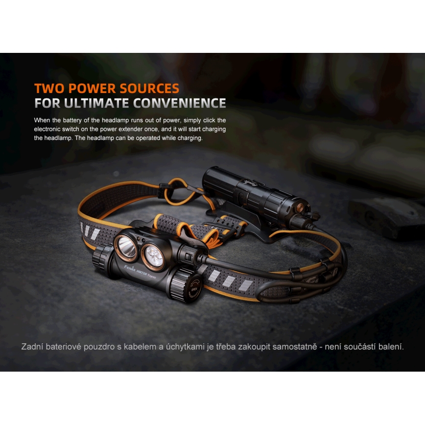 Fenix HM75RTOPAZ - LED Zatemnitvena polnilna naglavna svetilka LED/USB IP68 1600 sijajni 210 h 4000 mAh