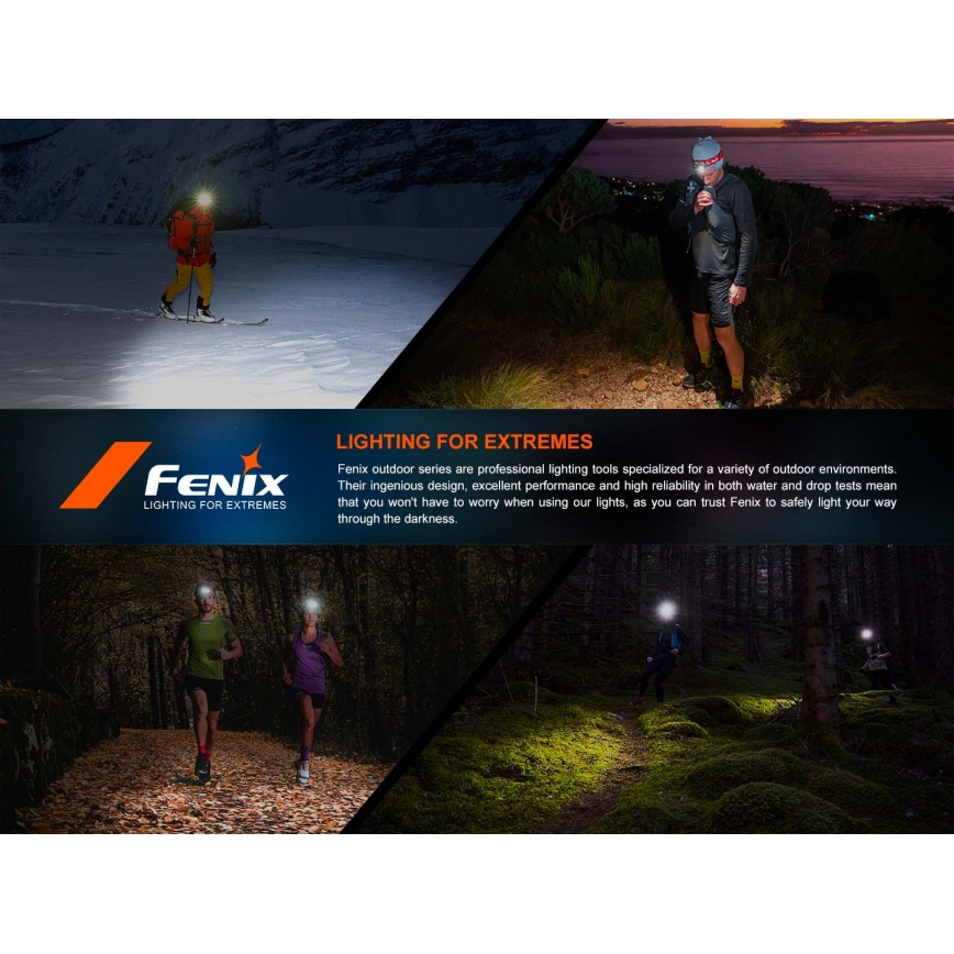 Fenix HP12RTABL - LED zatemnjiva polnilna naglavna svetilka LED/USB 4000 mAh IP66 1300 lm 310 h črna