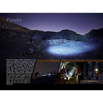 Fenix HP16R1250 - LED Polnilna naglavna svetilka 3xLED/USB 4xAA IP66 1250 lm 600 h 3000 mAh
