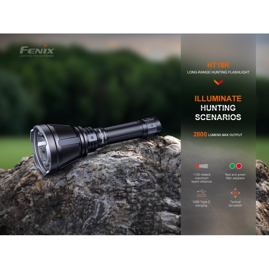 Fenix HT18R - LED Zatemnitvena polnilna svetilka LED/1x21700 IP68 2800 lm 42 h 5000 mAh