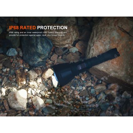 Fenix HT18RV20 - zatemljiva polnilna LED-svetilka LED/USB 6000 mAh IP68 3700 lm 87 h črna