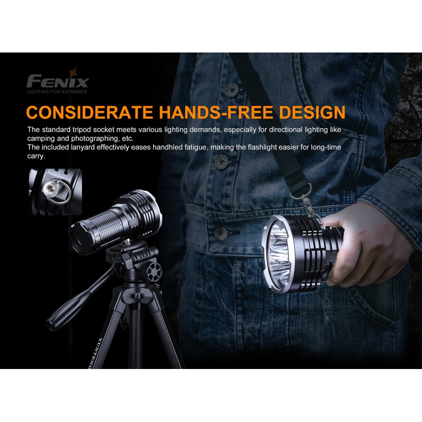 Fenix LR50R - LED Polnilna svetilka 4xLED/USB IP68 12000 lm 58 ur