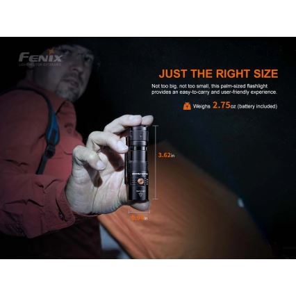 Fenix PD25R - LED Polnilna baterijska svetilka LED/USB/1xCR123A IP68 800 lm 70 h 700 mAh