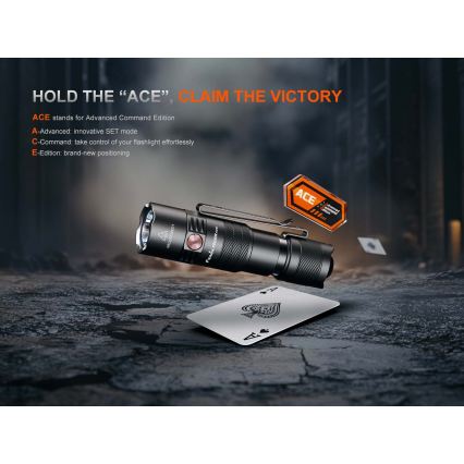 Fenix PD26RACE - zatemnljiva polnilna LED-svetilka LED/USB 1600 mAh IP68 1300 lm 556 h črna