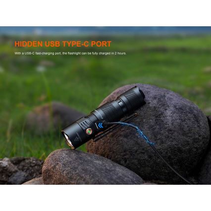 Fenix PD26RACE - zatemnljiva polnilna LED-svetilka LED/USB 1600 mAh IP68 1300 lm 556 h črna