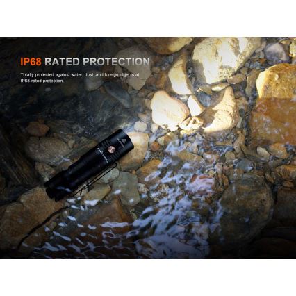 Fenix PD26RACE - zatemnljiva polnilna LED-svetilka LED/USB 1600 mAh IP68 1300 lm 556 h črna