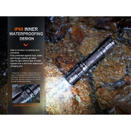 Fenix PD35R - LED Polnilna baterijska svetilka LED/USB/2xCR123A IP68 1700 lm 100 h 3400 mAh