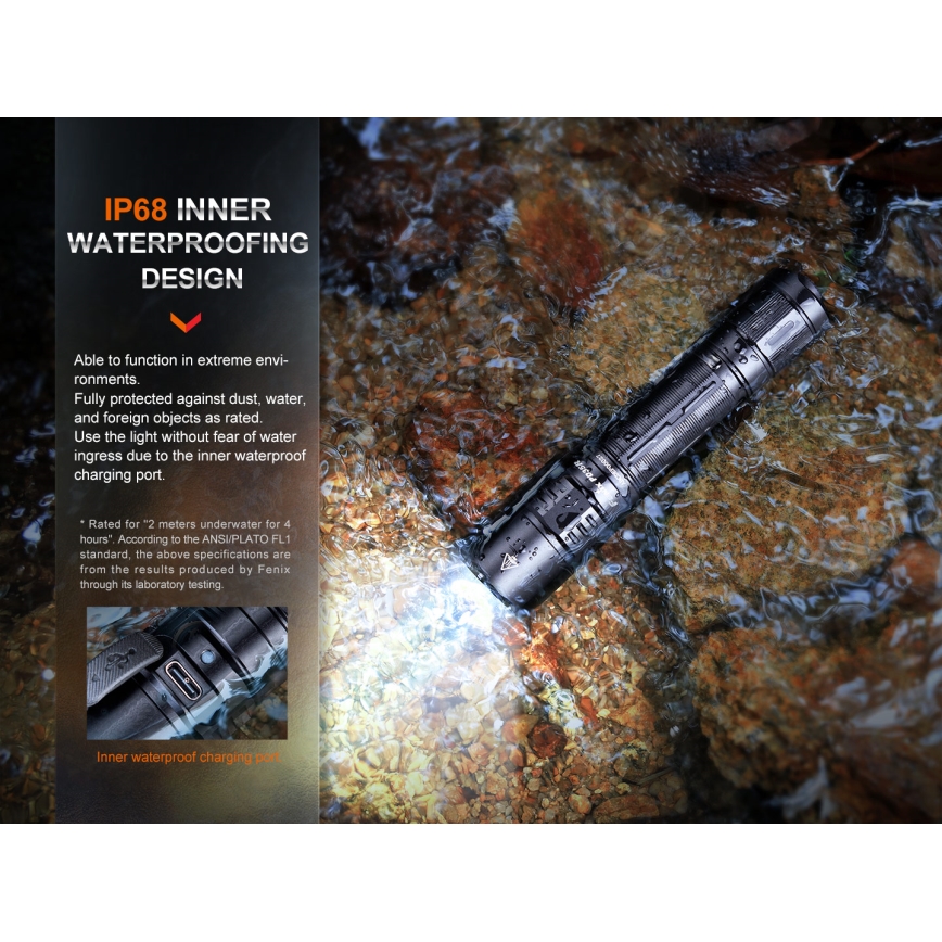 Fenix PD35R - LED Polnilna baterijska svetilka LED/USB/2xCR123A IP68 1700 lm 100 h 3400 mAh