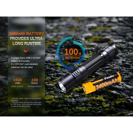 Fenix PD35R - LED Polnilna baterijska svetilka LED/USB/2xCR123A IP68 1700 lm 100 h 3400 mAh