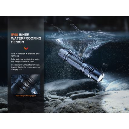 Fenix PD36RPRO - LED Taktična polnilna svetilka LED/USB IP68 2800 lm 42 h 5000 mAh