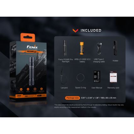 Fenix PD36RPRO - LED Taktična polnilna svetilka LED/USB IP68 2800 lm 42 h 5000 mAh