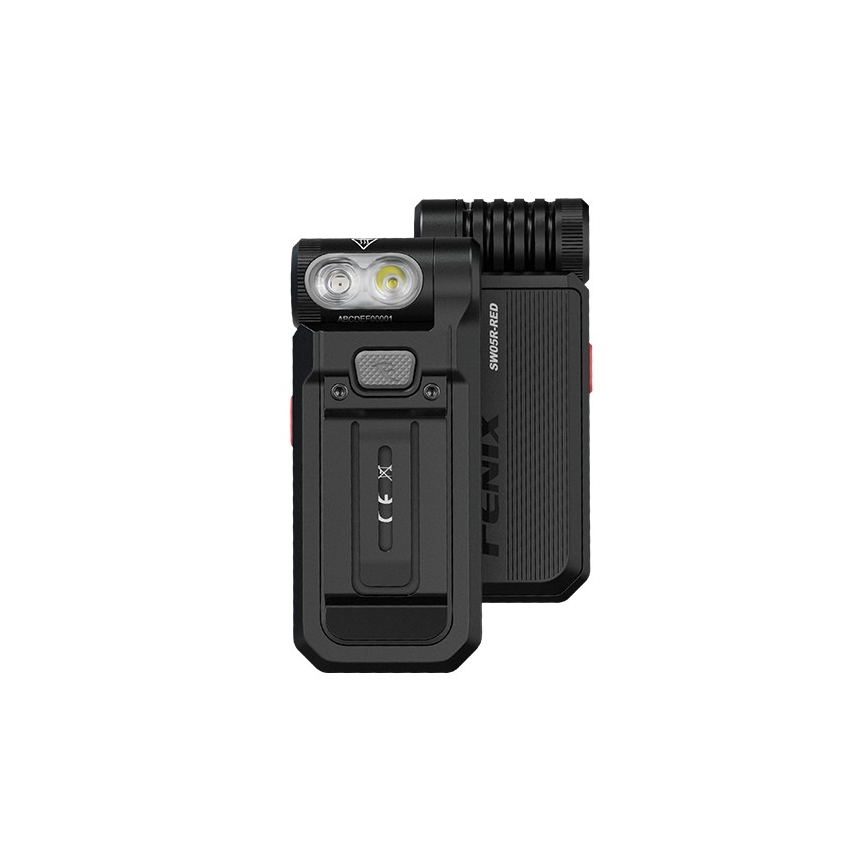 Fenix SW05RREDBLC - LED Zatemnitvena polnilna svetilka LED/USB IPX6 150 lm 49 h črna