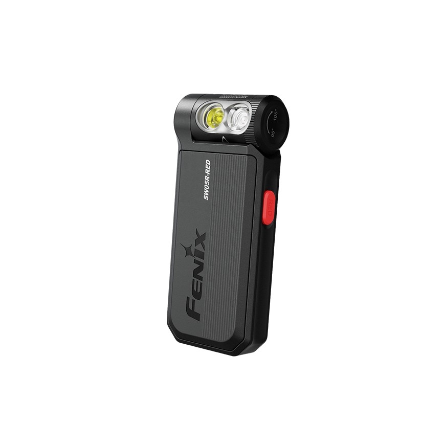 Fenix SW05RREDBLC - LED Zatemnitvena polnilna svetilka LED/USB IPX6 150 lm 49 h črna