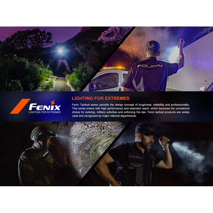 Fenix TK17BLK - zatemnjiva polnilna ročna svetilka LED/USB, 6000 mAh, IP68, 3600 lm, 60 h, črna