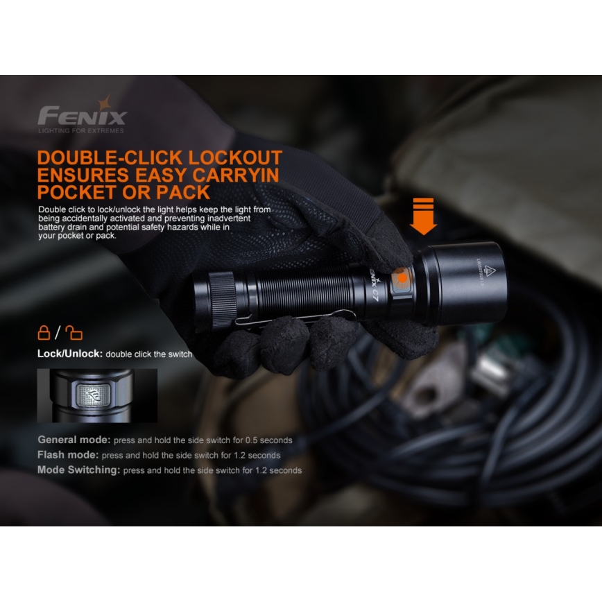 Fenix ​​C7 - LED zatemnitvena polnilna svetilka 1xLED/1x21700 IP68 3000 lm 68 h