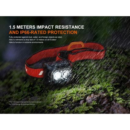 Fenix ​​HL18RTV20WHT - LED Zatemnitvena polnilna naglavna svetilka LED/USB IP66 800 sijajni ​​160 h bela/črna