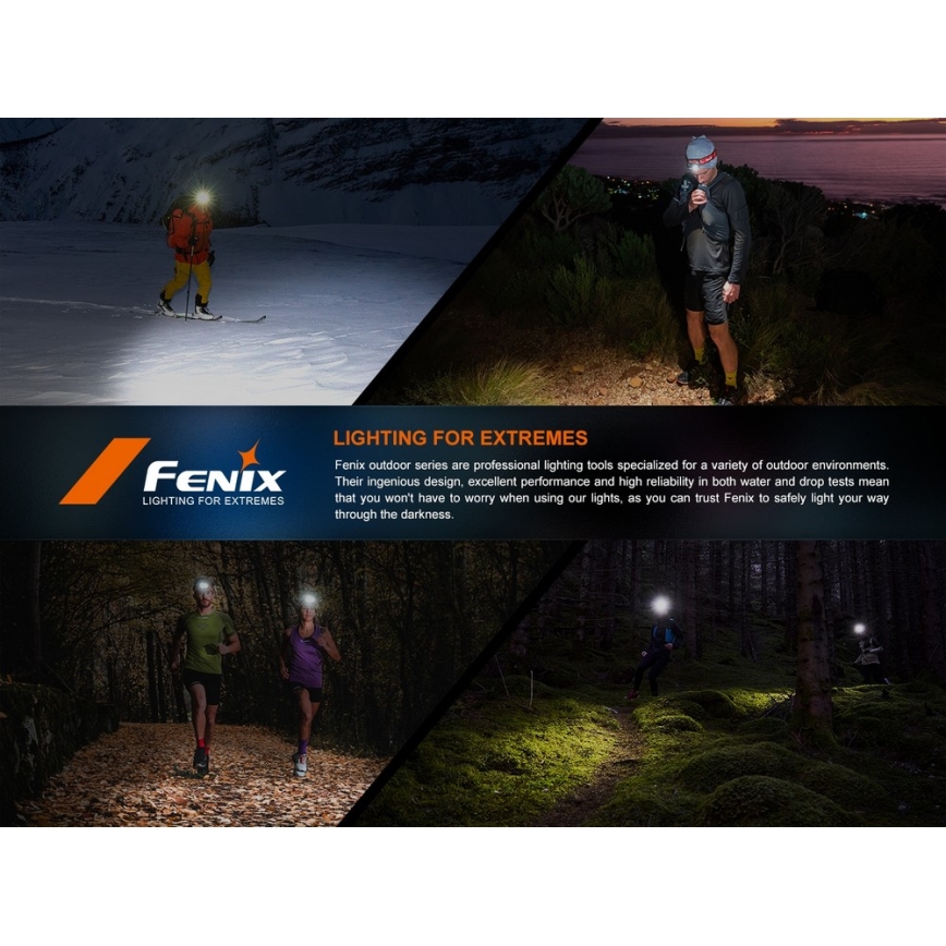 Fenix ​​HL18RTV20WHT - LED Zatemnitvena polnilna naglavna svetilka LED/USB IP66 800 sijajni ​​160 h bela/črna