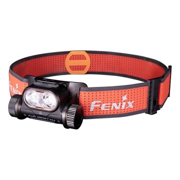 Fenix ​​HM65RTV20BLC- LED Zatemnitvena polnilna naglavna svetilka LED/USB IP68 3400 mAh črna/oranžna