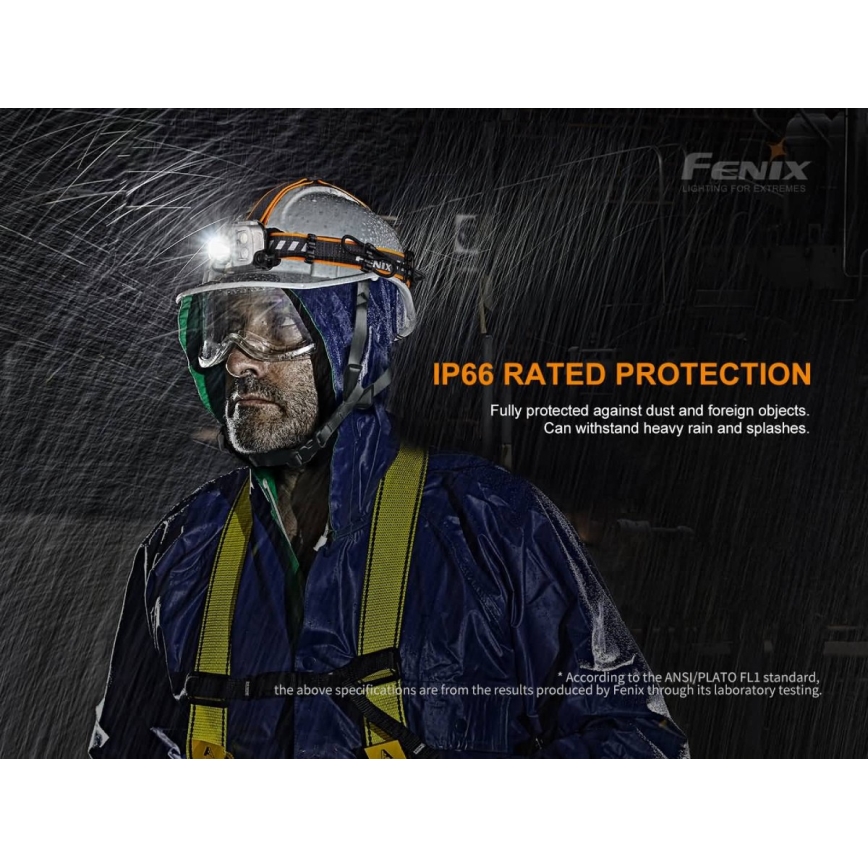 Fenix ​​HP25RV20-LED Zatemnitvena polnilna naglavna svetilka 3xLED/1x21700 IP66 1600 lm 800 h