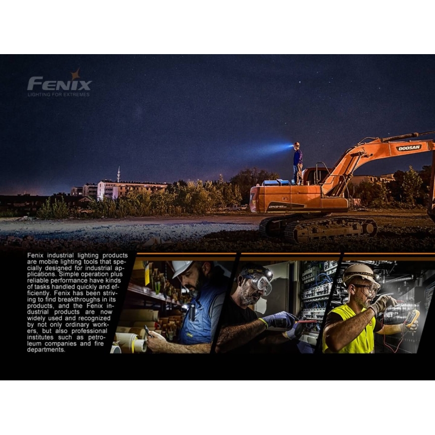 Fenix ​​HP25RV20-LED Zatemnitvena polnilna naglavna svetilka 3xLED/1x21700 IP66 1600 lm 800 h