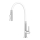 FERRO - Pipa za umivalnik z gibljivo roko sijajni krom/bela