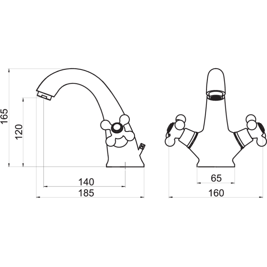 FERRO - Umivalniška baterija ANTICA bronasta