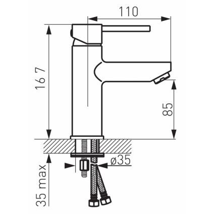 FERRO - Umivalniška pipa + odtokna garnitura FIESTA sijajni krom