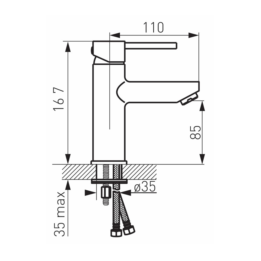 FERRO - Umivalniška pipa + odtokna garnitura FIESTA sijajni krom