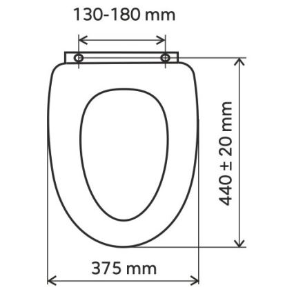 FERRO - WC deska SoftClose MDF/bela