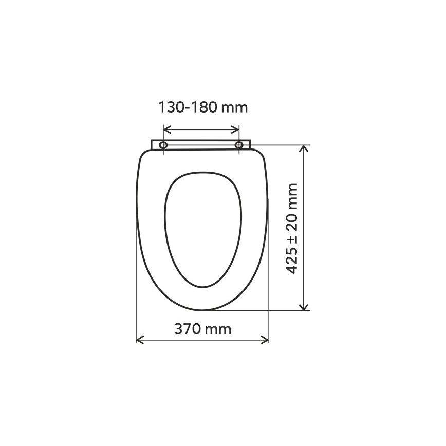 FERRO - WC sedež iz duroplasta, bel