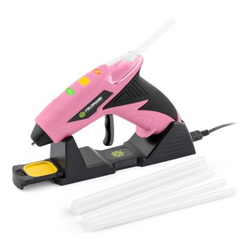 Fieldmann - Akumulatorska pištola za vroče lepilo 4V 1500 mAh roza