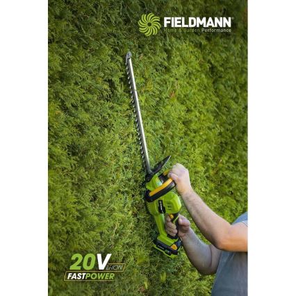 Fieldmann - Akumulatorske škarje za živo mejo 20V