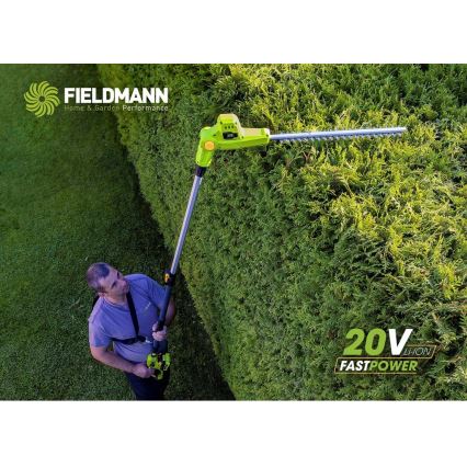 Fieldmann - Akumulatorske teleskopske škarje za živo mejo 20V