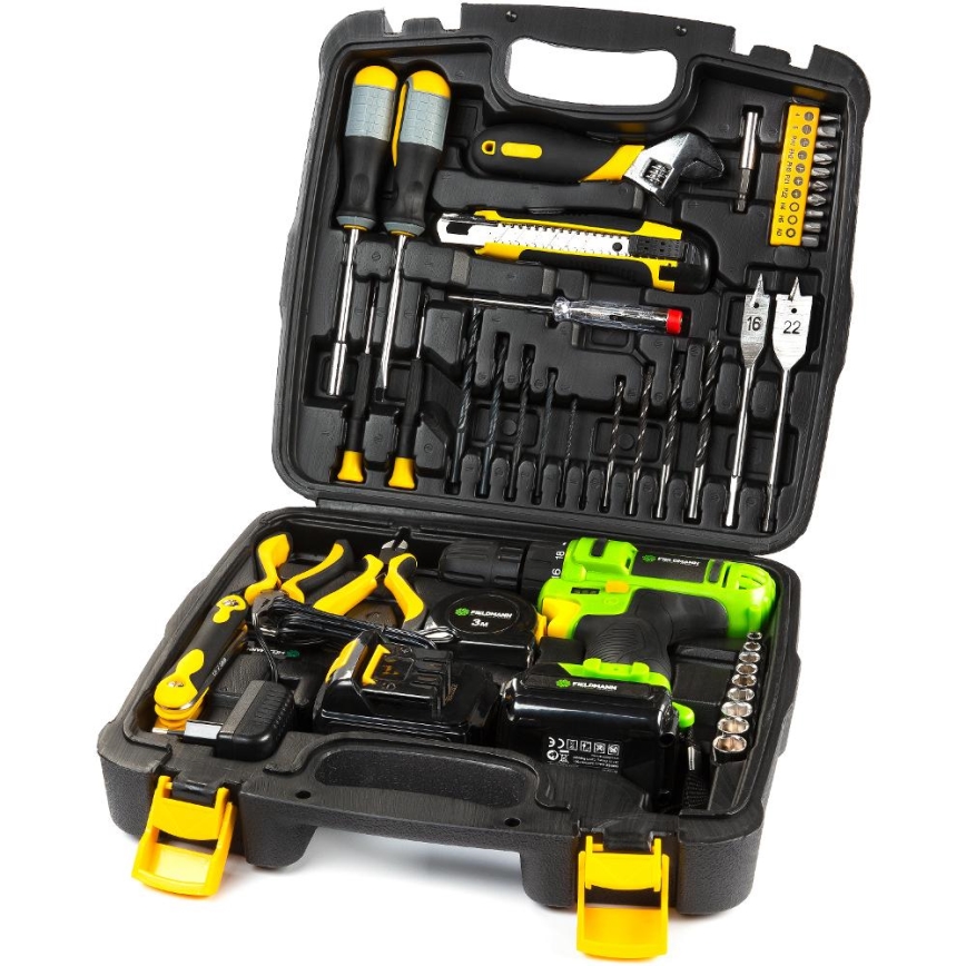 Fieldmann - akumulatorski vrtalnik z dodatki 12V 1300 mAh