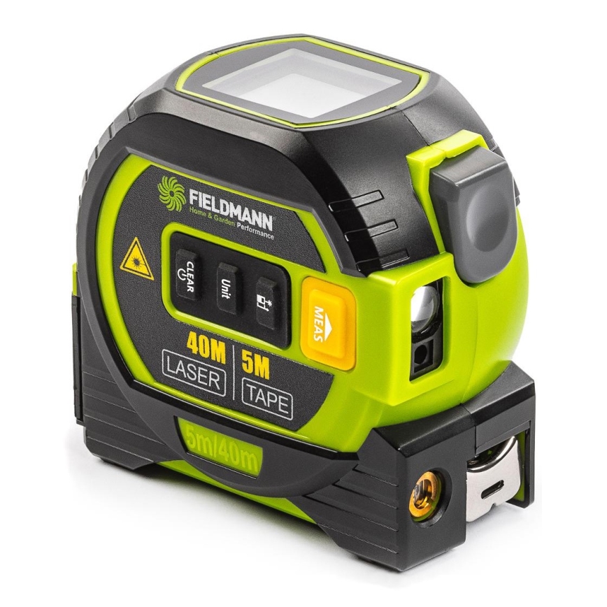 Fieldmann - Laserski merilnik razdalje z LED zaslon in roulette metrom 2xAA