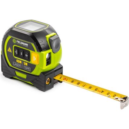 Fieldmann - Laserski merilnik razdalje z LED zaslon in roulette metrom 2xAA