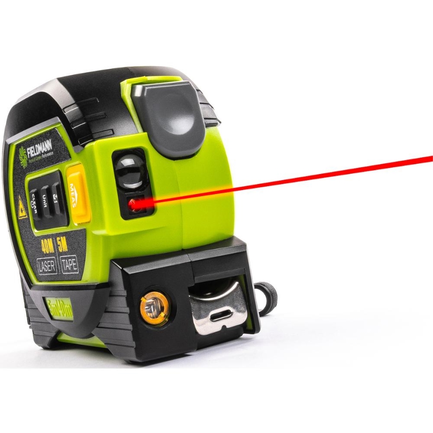Fieldmann - Laserski merilnik razdalje z LED zaslon in roulette metrom 2xAA