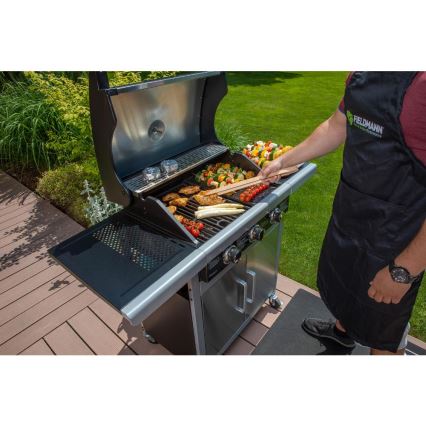 Fieldmann - Plinski žar s 3 gorilniki, mat krom