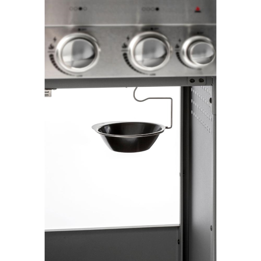 Fieldmann - plinski žar, 5 gorilnikov, matiran krom