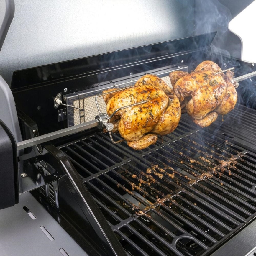 Fieldmann - Ražanj za žar z motorjem 230V, iz nerjavečega jekla