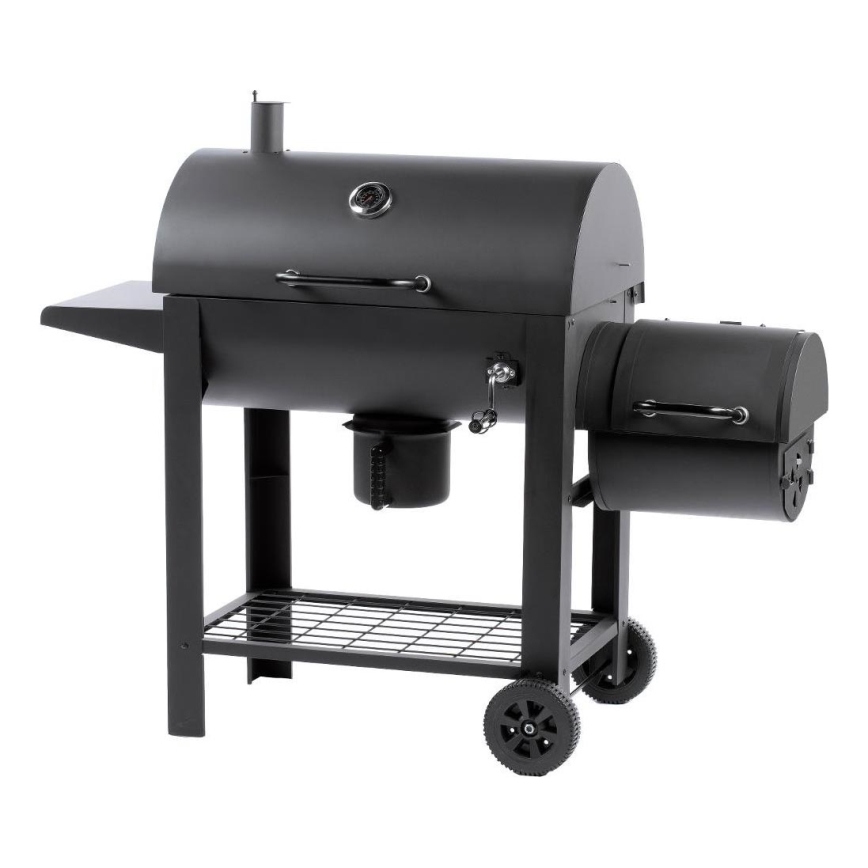 Fieldmann - Žar na oglje z smokehouse črna