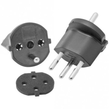 Fiksni adapter za Švico SCHUKO/J 230V IP44 črna