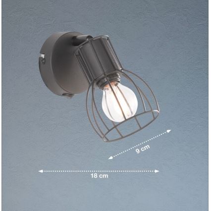 Fischer & Honsel 30074 - Stenski reflektor KAFES 1xE14/25W/230V