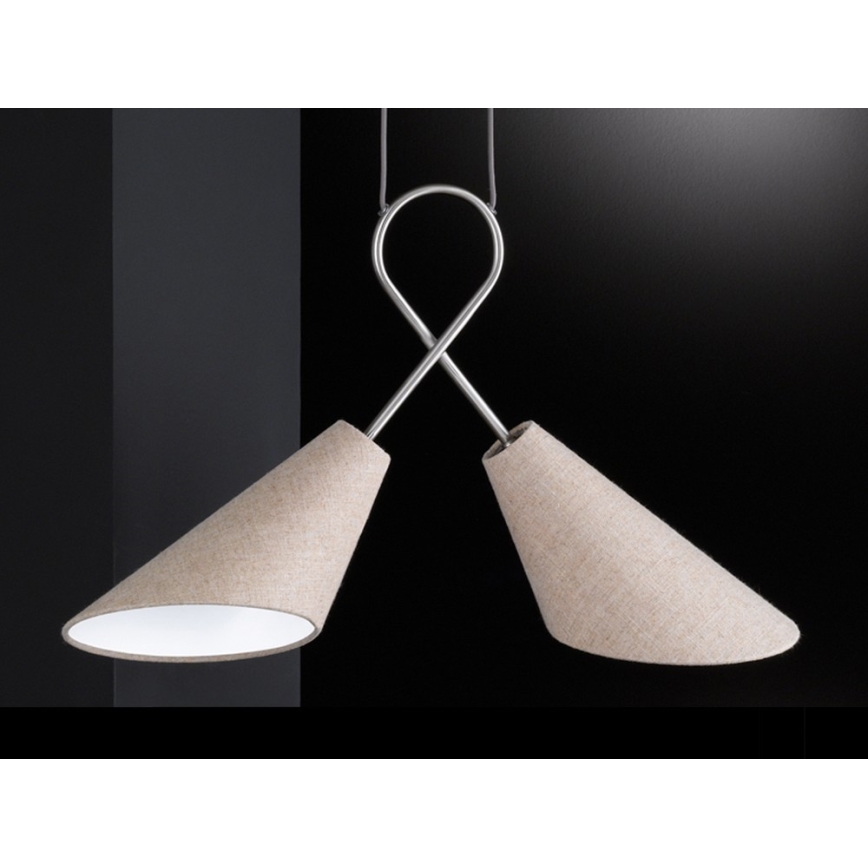 Fischer & Honsel 65170 - Lestenec na vrvici SAGA 2xE27/12W/230V